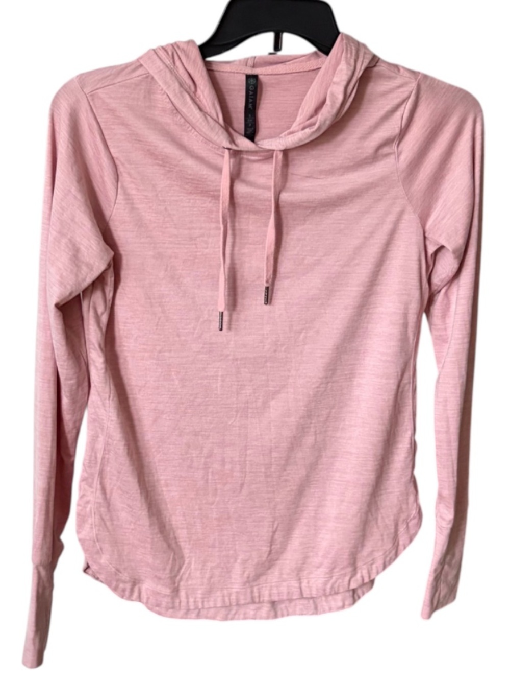 GAIAM pink heathered lightweight yoga pullover hoodie